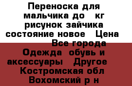 Переноска для мальчика до 12кг рисунок зайчика состояние новое › Цена ­ 6 000 - Все города Одежда, обувь и аксессуары » Другое   . Костромская обл.,Вохомский р-н